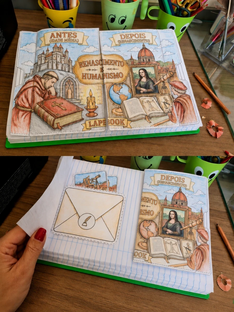 Prévia 1 de Lap Book interativo Renascimento