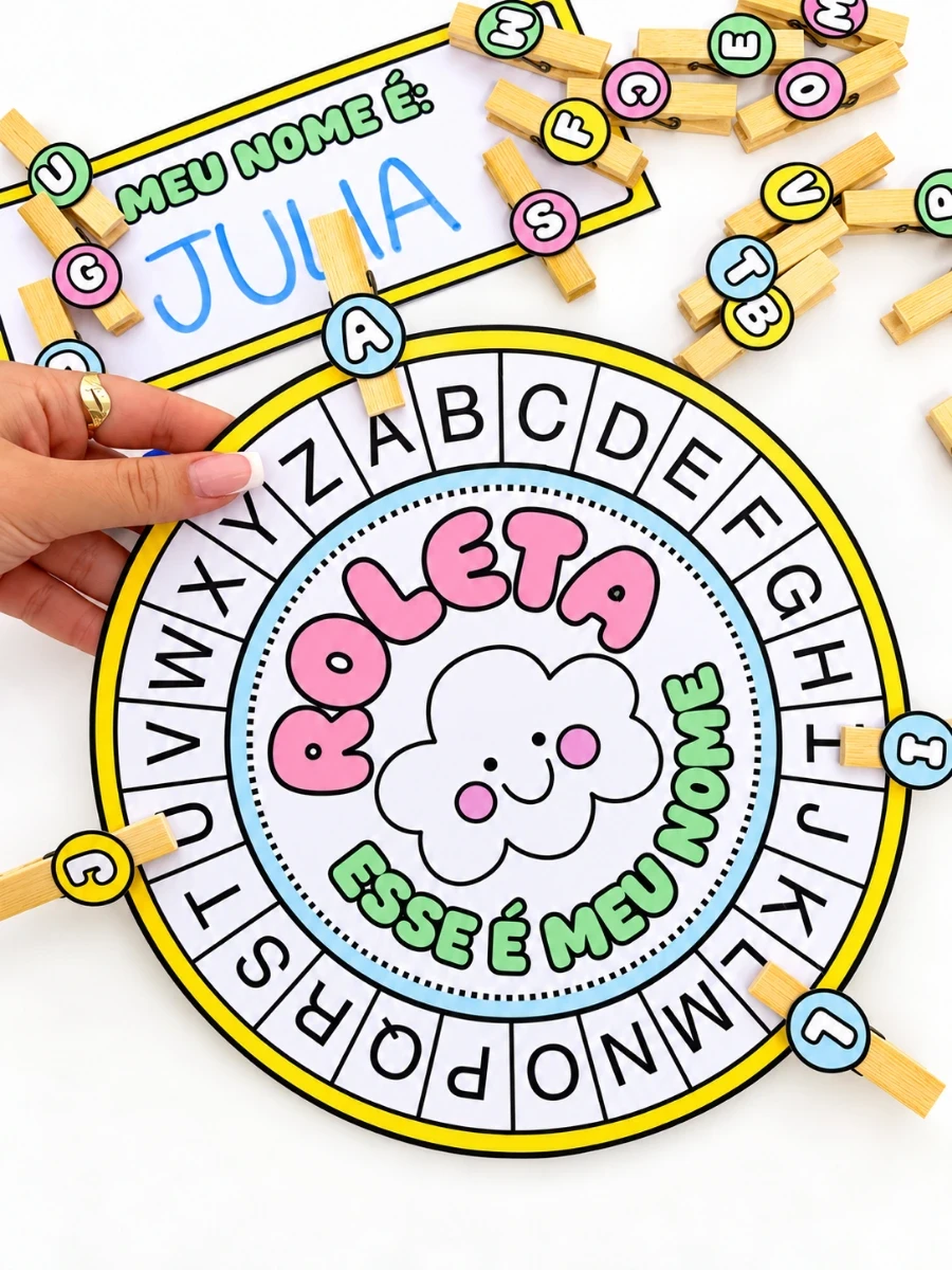 Capa do material: Atividade Meu Nome é – Roleta do Alfabeto para Educação Infantil