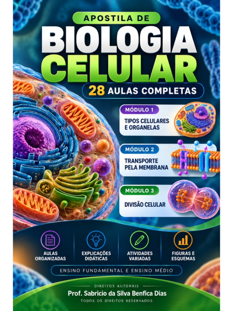 Apostila de Biologia Celular – 28 Aulas e Atividades de Citologia