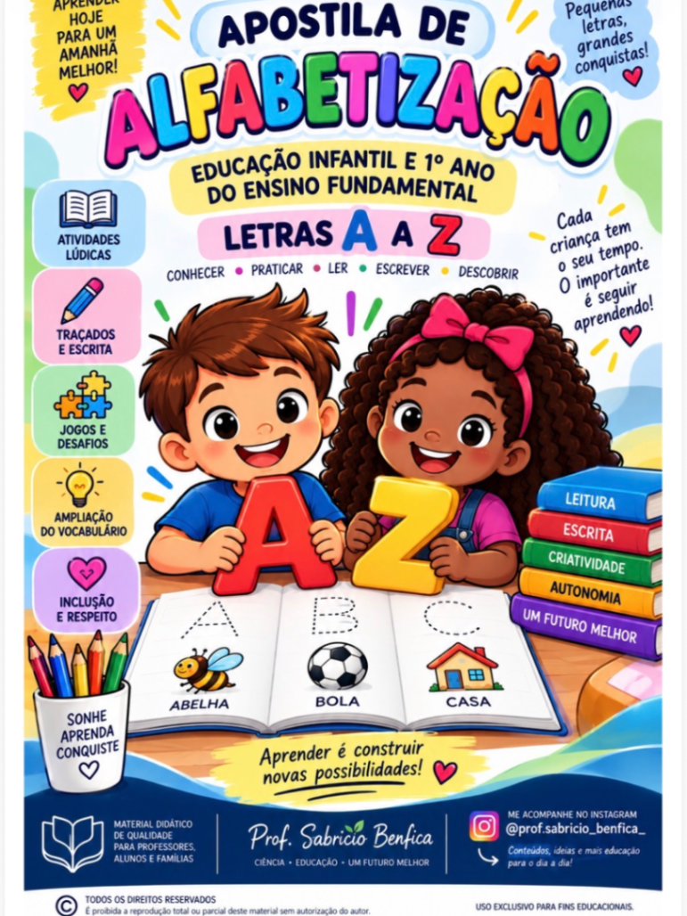 Apostila de Alfabetização – Letras A a Z com Atividades Lúdicas