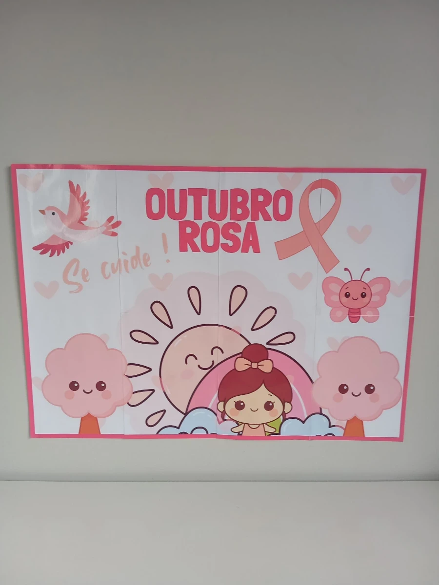 💗 Painel Outubro Rosa + Cartãozinho 💗