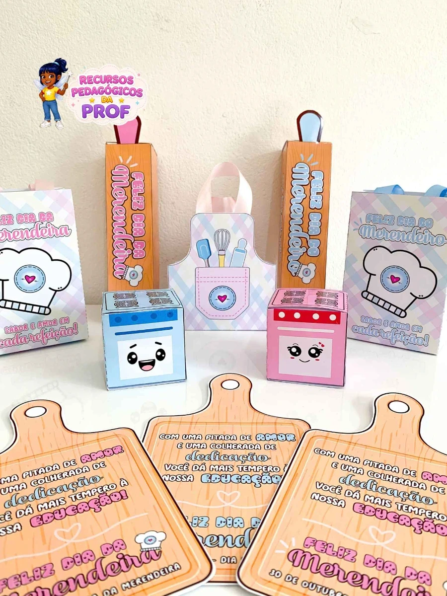 Kit Lembrancinhas Dia da Merendeira / Merendeiro