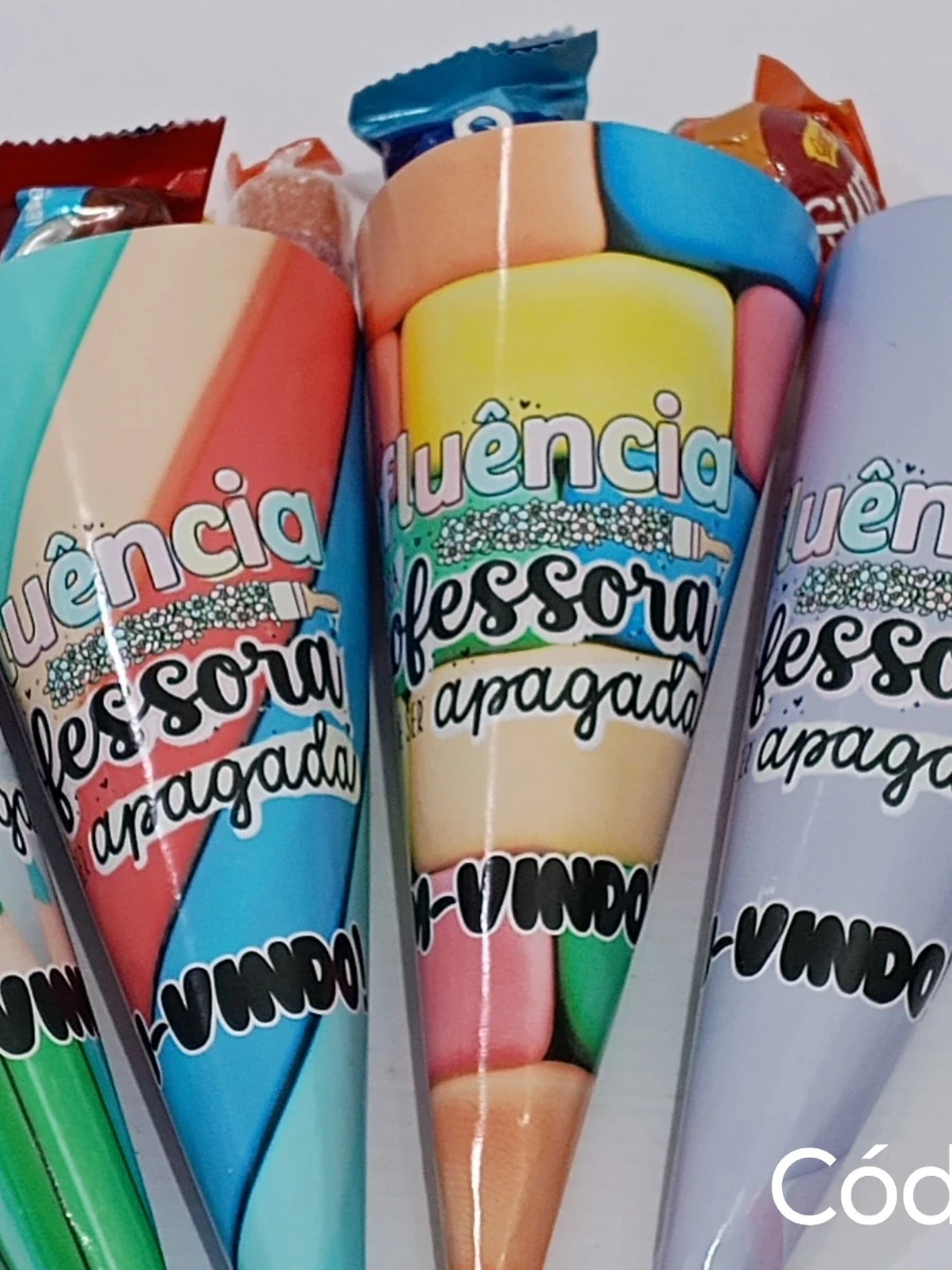 Lembrancinha para Professora: Cone para Imprimir