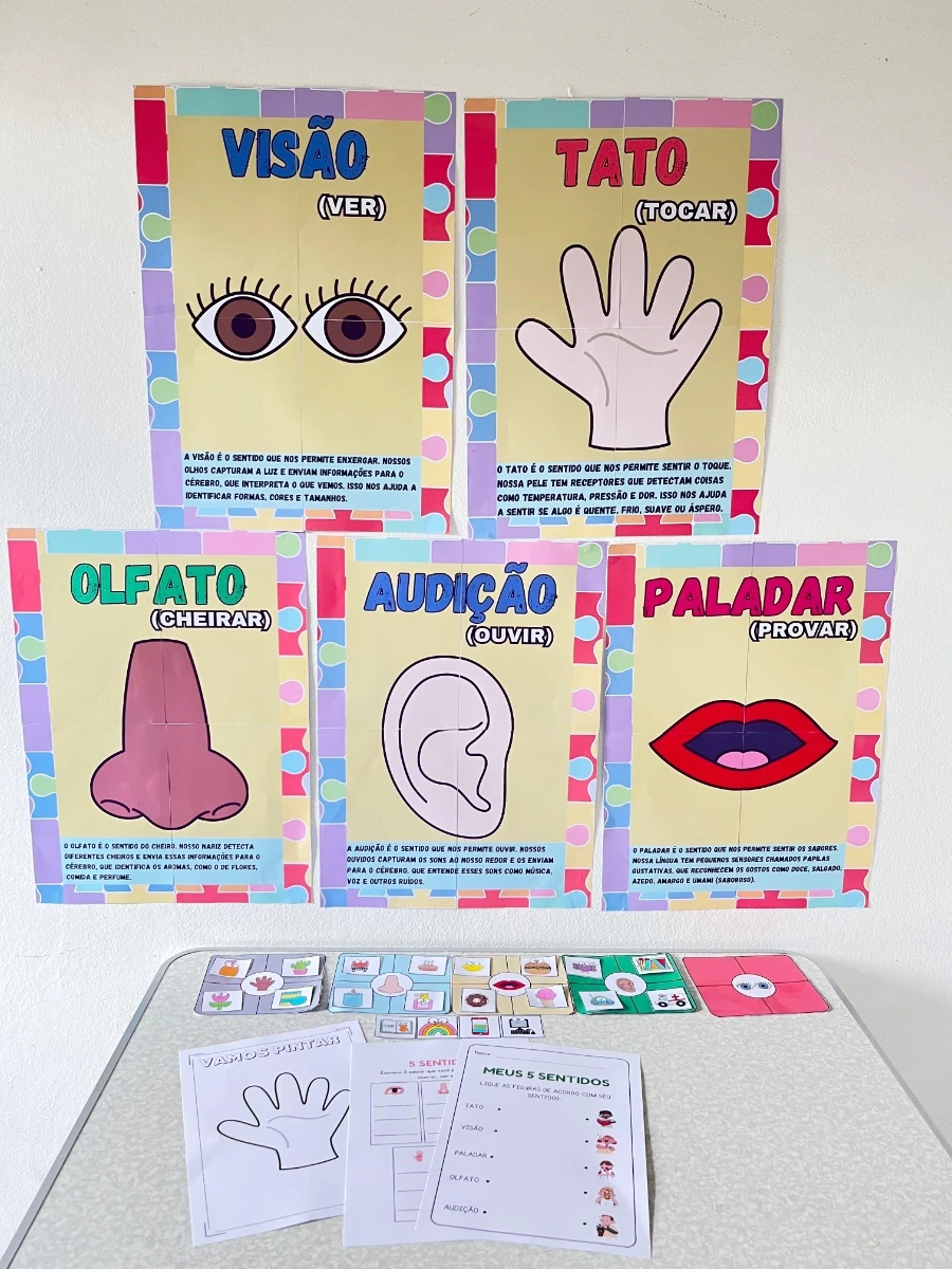 OS 5 SENTIDOS — APRENDER DESCOBRINDO O MUNDO!
