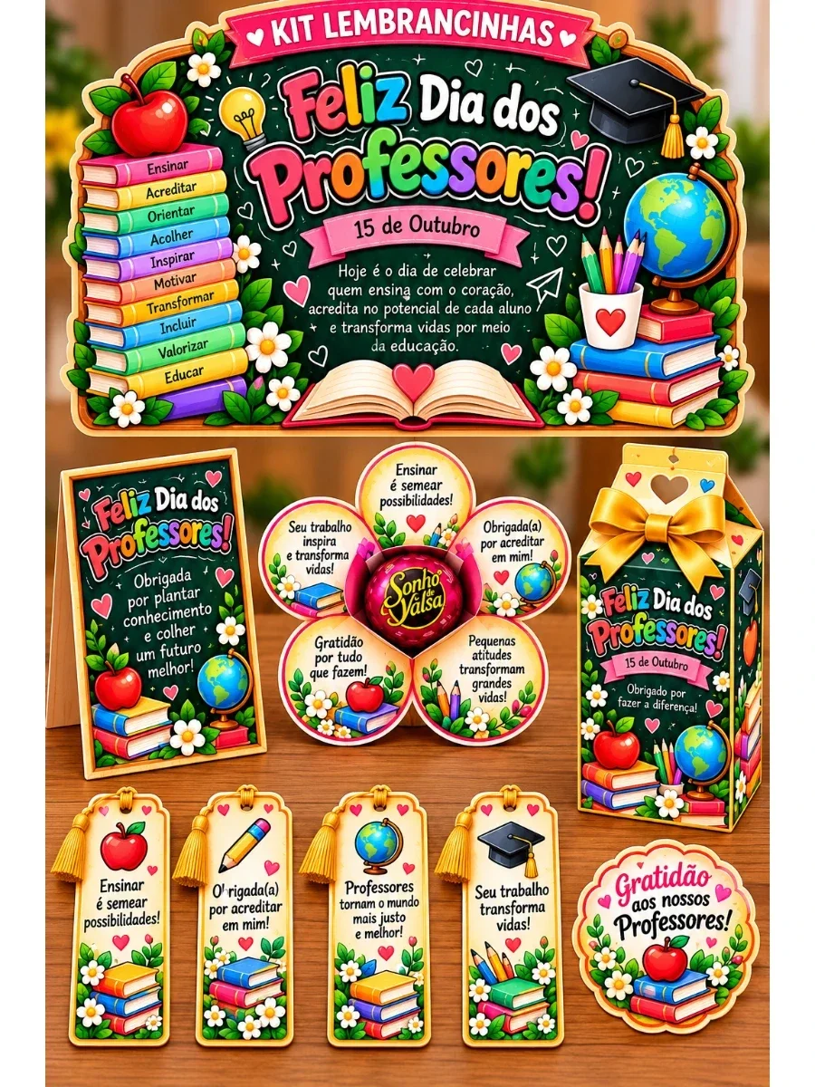 Dia dos Professores kit Lembrancinhas – PDF Educação Infantil